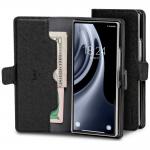 Husa flip cover Mercury Premium Wallet Diary compatibila cu Samsung Galaxy Z Fold 8 Ultra, Negru 3 - lerato.ro