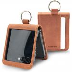 Carcasa Mercury Basic Diary compatibila cu Samsung Galaxy Z Flip 8, Maro 2 - lerato.ro