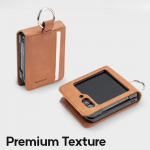 Carcasa Mercury Basic Diary compatibila cu Samsung Galaxy Z Flip 8, Maro 3 - lerato.ro