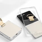 Carcasa Mercury Golden Bell Clear compatibila cu Samsung Galaxy Z Flip 8, Transparent / Bej 3 - lerato.ro