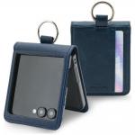 Carcasa Mercury Basic Diary compatibila cu Samsung Galaxy Z Flip 8, Navy Blue 2 - lerato.ro