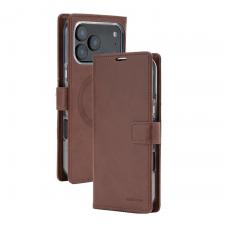 Husa flip cover Mercury BlueMoon Diary cu MagSafe compatibila cu iPhone 17 Pro Max / 18 Pro Max, Maro