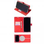 Husa flip cover Mercury BlueMoon Diary cu MagSafe compatibila cu iPhone 17 Pro Max / 18 Pro Max, Rosu 3 - lerato.ro
