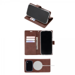 Husa flip cover Mercury BlueMoon Diary cu MagSafe compatibila cu iPhone 17 Pro / 18 Pro, Maro 3 - lerato.ro