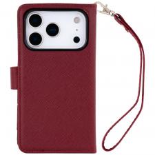 Huse si carcase iPhone 18 Pro, Husa flip cover Mercury Essential Diary compatibila cu iPhone 18 Pro / 17 Pro, Burgundy, lerato.ro