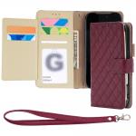 Husa flip cover Mercury Luxe Diary compatibila cu iPhone 18 Pro / 17 Pro, Burgundy 2 - lerato.ro