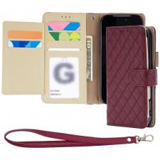 Huse si carcase iPhone 18 Pro, Husa flip cover Mercury Luxe Diary compatibila cu iPhone 18 Pro / 17 Pro, Burgundy, lerato.ro