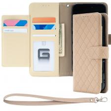 Huse si carcase iPhone 17 Pro Max, Husa flip cover Mercury Luxe Diary compatibila cu iPhone 18 Pro Max / 17 Pro Max, Bej, lerato.ro