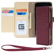 Huse si carcase iPhone 17 Pro Max, Husa flip cover Mercury Luxe Diary compatibila cu iPhone 18 Pro Max / 17 Pro Max, Burgundy, lerato.ro