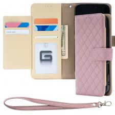 Huse si carcase iPhone 17 Pro Max, Husa flip cover Mercury Luxe Diary compatibila cu iPhone 18 Pro Max / 17 Pro Max, Rose Gold, lerato.ro