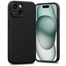 Carcasa Mercury Semi Silicone cu MagSafe compatibila cu iPhone 15, Black