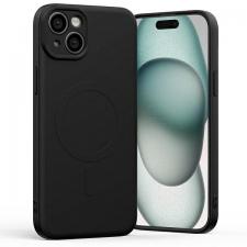 Carcasa Mercury Semi Silicone cu MagSafe compatibila cu iPhone 15 Plus, Black