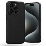 Carcasa Mercury Semi Silicone cu MagSafe compatibila cu iPhone 15 Pro, Black
