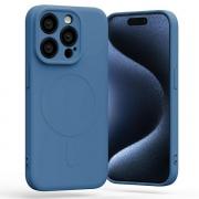 Carcasa Mercury Semi Silicone cu MagSafe compatibila cu iPhone 15 Pro, Blue