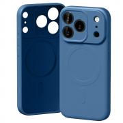 Carcasa Mercury Semi Silicone cu MagSafe compatibila cu iPhone 17 Pro, Blue