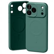 Carcasa Mercury Semi Silicone cu MagSafe compatibila cu iPhone 17 Pro Max, Green