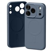 Carcasa Mercury Semi Silicone cu MagSafe compatibila cu iPhone 17 Pro, Sierra Blue