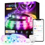 Banda LED Smart Meross MSL320, Control vocal, Compatibila cu Apple HomeKit, 10m, WiFi, RGB