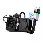 Prelungitor pentru exterior Meross MOP320MA-EU, 2 prize, 3680W, 16A, Lungime cablu 1.5m, WiFI, IP44, Negru 2 - lerato.ro