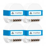Set 4 comutatoare Smart MEROSS MSS815MAQUA-UN, Compatibile Matter, Control aplicatie, 10A, WiFi, Alb 2 - lerato.ro