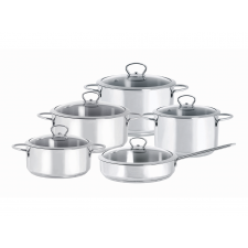  Set 5 piese inox Metalac Gracia, Oala 20cm / Oala 24cm / Caserola 22cm / Cratita 22cm / Tigaie 24cm, Silver