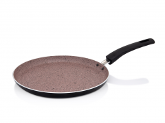 Tigaie pentru clatite Metalac Melodia, Aluminiu, 25cm, Negru