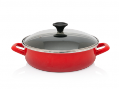 Tigaie antiaderenta Metalac, Granit Induction, 26cm, 3.6l, Rosu