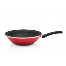 Tigai si seturi, Wok Metalac Granit Induction, 28cm, 3.5l, Rosu, lerato.ro