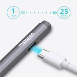 Stylus pen activ Metapen Pen M2 compatibil cu Microsoft Surface, HP, ASUS, DELL, SONY, ViewSonic, Autonomie 100h, Sleep Mode, USB-C, Gri 5 - lerato.ro
