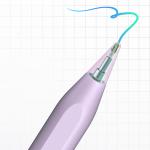 Stylus pen activ Metapen A8 compatibil cu diferite tablete / telefoane, Autonomie 10h, Indicator LED, USB-C, 2 varfuri de schimb incluse, Mov 4 - lerato.ro