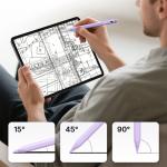 Stylus pen activ Metapen A8 compatibil cu diferite tablete / telefoane, Autonomie 10h, Indicator LED, USB-C, 2 varfuri de schimb incluse, Mov 6 - lerato.ro