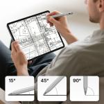 Stylus pen activ Metapen A8 compatibil cu diferite tablete / telefoane, Autonomie 10h, Indicator LED, USB-C, 2 varfuri de schimb incluse, Gri 6 - lerato.ro