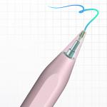 Stylus pen activ Metapen A8 compatibil cu diferite tablete / telefoane, Autonomie 10h, Indicator LED, USB-C, 2 varfuri de schimb incluse, Roz 4 - lerato.ro