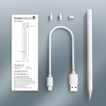 Creion Stylus Pen Metapen A12 compatibil cu Apple iPad, Palm Rejection, Bluetooth, USB-C, Alb 14 - lerato.ro