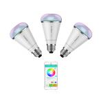 Set 3 becuri Smart LED MiPow Playbulb Rainbow, RGB, Bluetooth 4.0, 5W, 280 lm, E26 / E27, Control aplicatie, Alb 2 - lerato.ro