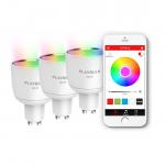 Set 3 becuri Smart LED MiPow Playbulb Spot, RGB, Bluetooth 4.0, 4W, 300 lm, 3000K, GU10, Control aplicatie, Alb 3 - lerato.ro