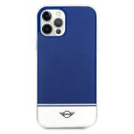 Carcasa Mini Morris Stripe Collection compatibila cu iPhone 12/12 Pro, Navy Blue 2 - lerato.ro