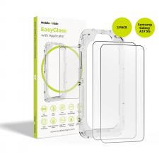 Set 2 folii sticla securizata Mobile Origin EasyGlass, Kit montare inclus, compatibile cu Samsung Galaxy A57 5G, Transparent