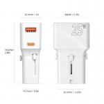 Incarcator retea tip adaptor Mobile Origin Travel, EU/US/UK/AU, 25W, USB/USB-C, Alb 7 - lerato.ro
