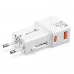 Incarcator retea tip adaptor Mobile Origin Travel, EU/US/UK/AU, 25W, USB/USB-C, Alb 9 - lerato.ro