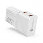 Incarcator retea tip adaptor Mobile Origin Travel, EU/US/UK/AU, 25W, USB/USB-C, Alb 3 - lerato.ro