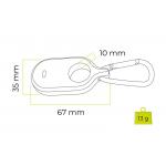 Carcasa din silicon cu breloc Mobile Origin compatibila cu Samsung SmartTag 2, Negru 9 - lerato.ro