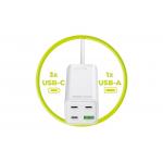Incarcator retea Mobile Origin MultiHub GaN, 100W, 3A, 3xUSB-C, 1xUSB-A, Alb 5 - lerato.ro