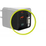 Incarcator retea Mobile Origin GaN Display Charger PW2, 65W, 3A,  1 x Cablu USB-C, 1x USB-C, 1x USB-A, Fast Charging, Negru 5 - lerato.ro