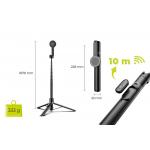 Selfie stick cu trepied Mobile Origin S2 pentru telefon, Reglabil, Rotire 360 grade, 1.67m, MagSafe, Negru 16 - lerato.ro