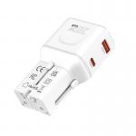 Adaptor retea Mobile Origin Travel Adapter GaN, 35W, 1xUSB-C, 1xUSB-A, Compatibil cu prize EU/UK/US/AU, Alb 13 - lerato.ro