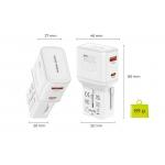 Adaptor retea Mobile Origin Travel Adapter GaN, 35W, 1xUSB-C, 1xUSB-A, Compatibil cu prize EU/UK/US/AU, Alb 7 - lerato.ro