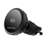 Suport auto Mobile Origin CA24, Air Vent Mount,Compatibil MagSafe, Rotire 360 grade, Incarcare Wireless 25W, Negru