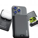 Baterie externa Mobile Origin PB8, 10000mAh, 20W, Incacrare Wireless 15W, USB-C, Negru 13 - lerato.ro