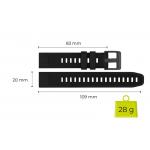 Curea silicon Mobile Origin Easy Strap compatibila cu ceasurile Garmin, 20mm, Negru 5 - lerato.ro